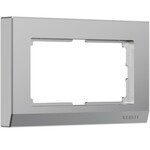 Werkel W0081806  Рамка для двойной розетки Stark (серебряный)