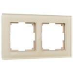 Werkel W0021111  Рамка на 2 поста Favorit (шампань,стекло)