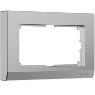 Werkel W0081806  Рамка для двойной розетки Stark (серебряный)