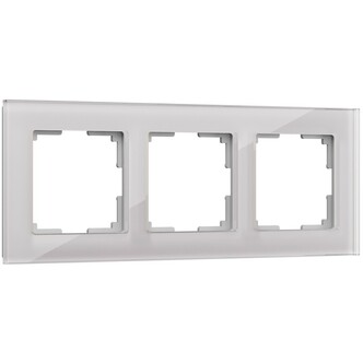 Werkel W0031117  Рамка на 3 поста Favorit (дымчатый,стекло)