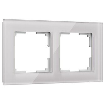 Werkel W0021117  Рамка на 2 поста Favorit (дымчатый,стекло)