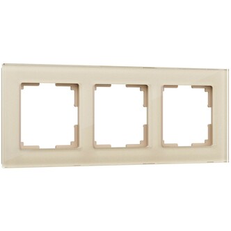 Werkel W0031111  Рамка на 3 поста Favorit (шампань,стекло)