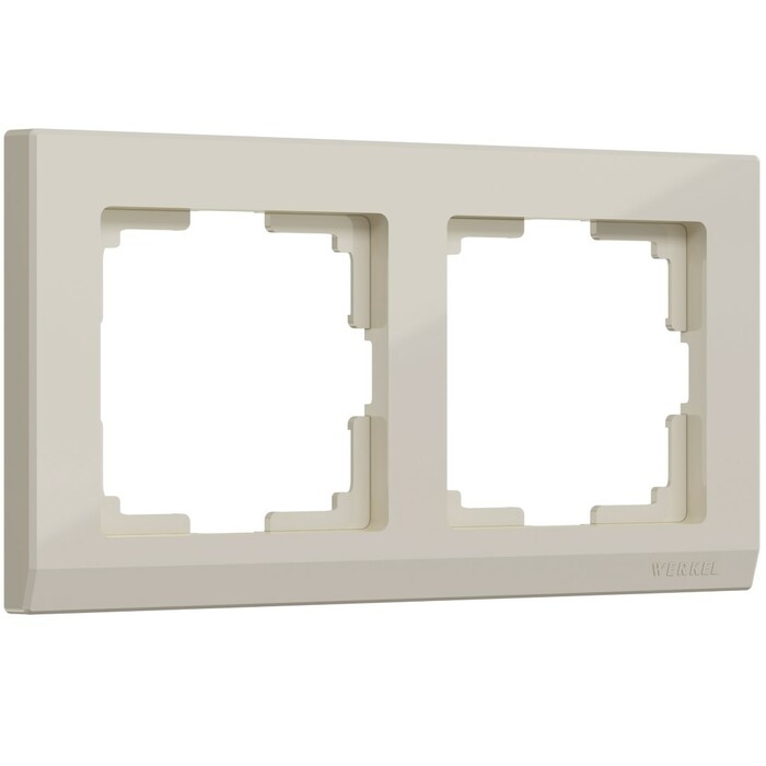 Werkel W0021803  Рамка на 2 поста Stark (слоновая кость)