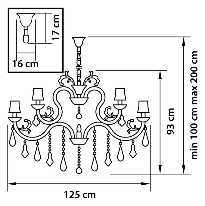 Люстра LIGHTSTAR Caramello 777264