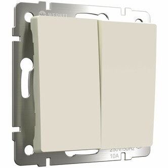 Werkel W1120062  Выключатель двухклавишный (айвори матовый)