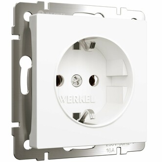 Werkel W1171061  Розетка с заземлением (белый матовый)