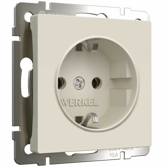 Werkel W1171062  Розетка с заземлением (айвори матовый)