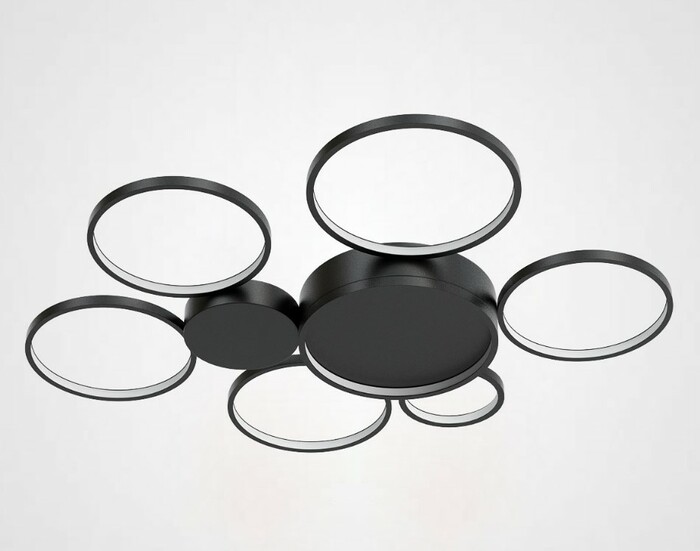 Потолочная Люстра В Виде Колец Twine 7 Rings Black By Imperiumloft