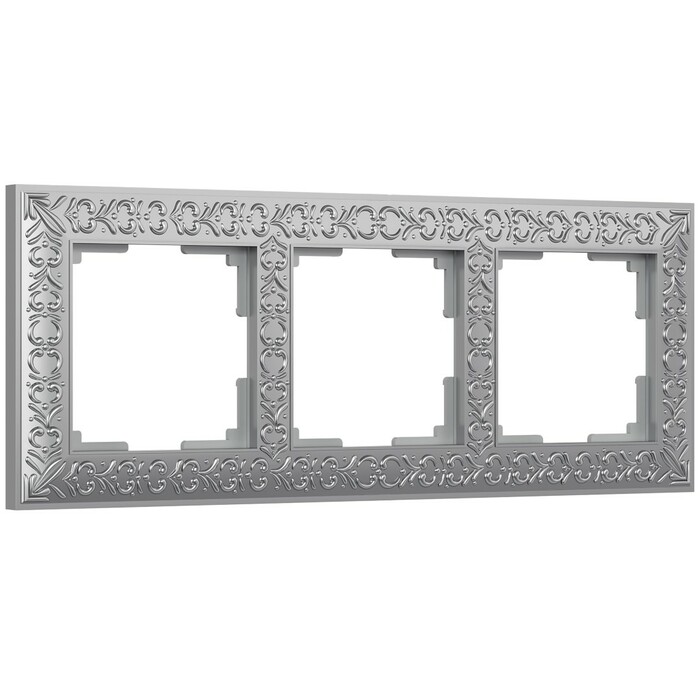 Werkel WL07-Frame-03  Рамка на 3 поста (матовый хром)