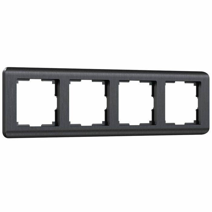 Werkel WL12-Frame-04   Рамка на 4 поста (графит)