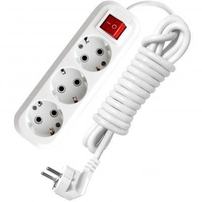 UNIVersal ПВС 3х1 3 роз. 3 м 16А земля, выкл. (корпус АБС-пластик) S-303 1986