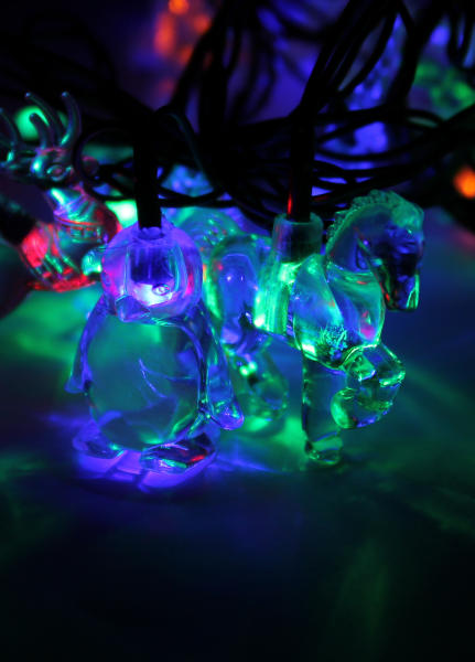 Гирлянда КОСМОС GIR30LEDMix3_RGB  "Новогодний микс (елочные игрушки)" 8 режимов 4,4 м  _разноцвет