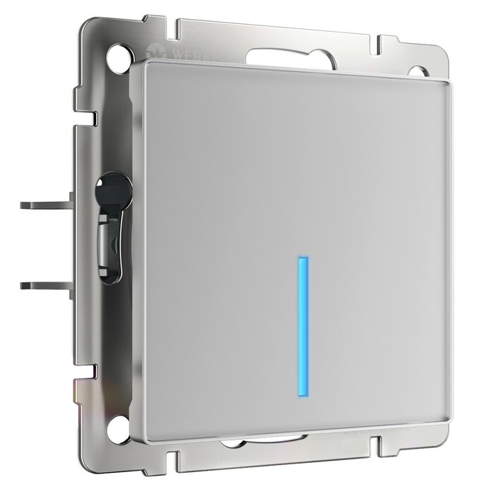 Werkel W4510606  Сенсорный выключатель одноклавишный с функцией Wi-Fi (серебряный)
