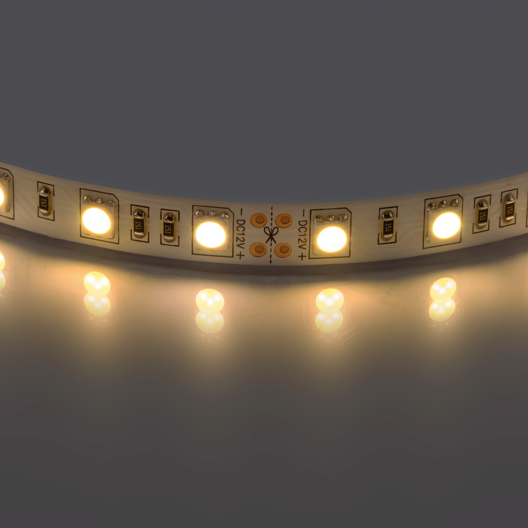 LIGHTSTAR 400052 Лента 5050LED 12V 14.4W m 60LED m 10-12lm LED IP20 2700K-3000K 200m box ТЕПЛЫЙ БЕЛЫ