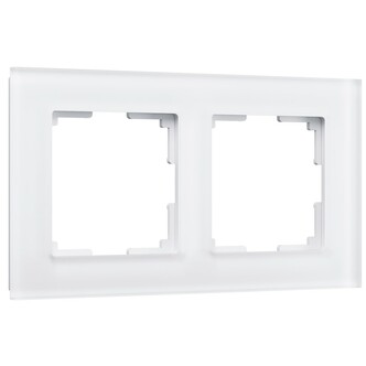 Werkel W0021105  Рамка на 2 поста Favorit (белый матовый,стекло)