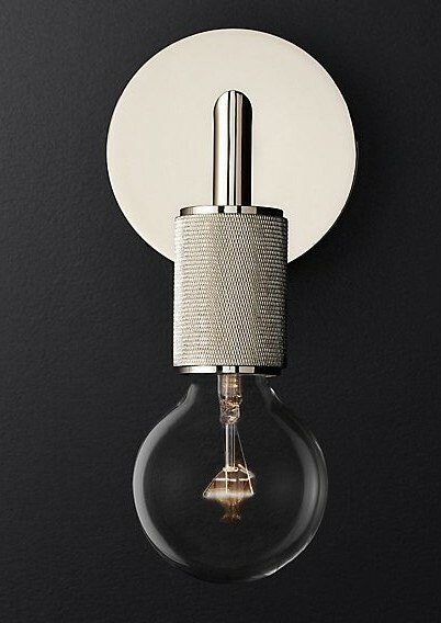 Бра Rh Utilitaire Single Sconce Silver By Imperiumloft