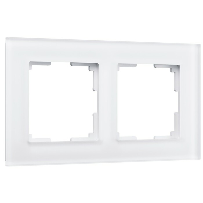 Werkel W0021105  Рамка на 2 поста Favorit (белый матовый,стекло)