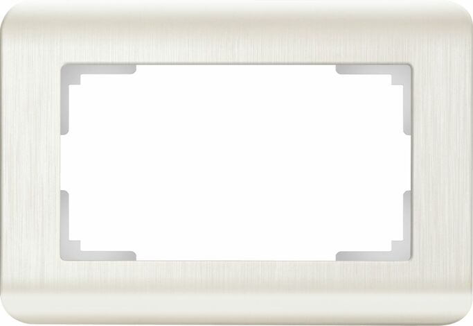 Werkel WL12-Frame-01-DBL   Рамка для двойной розетки (перламутровый)