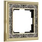 Werkel WL77-Frame-01  Рамка на 1 пост (золото черный)