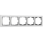 Werkel W0051901  Рамка на 5 постов Snabb (белый хром)