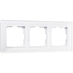 Werkel W0031101  Рамка на 3 поста Favorit (белый,стекло)