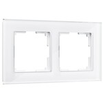 Werkel W0021101  Рамка на 2 поста Favorit (белый,стекло)