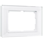 Werkel W0081101  Рамка для двойной розетки Favorit (белый,стекло)