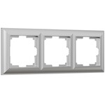 Werkel W0032206  Рамка на 3 поста Fiore (серебряный)