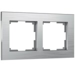 Werkel W0021706  Рамка на 2 поста Aluminium (алюминий)