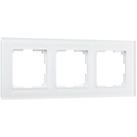 Werkel W0031105  Рамка на 3 поста Favorit (белый матовый,стекло)