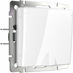 Werkel W1171201  Розетка влагозащ. с зазем. с защит. крышкой и шторками (белый)