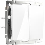 Werkel W1120001  Выключатель двухклавишный (белый)