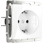 Werkel W1171101  Розетка с заземлением и шторками (белый)