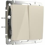 Werkel W1122003  Выключатель двухклавишный проходной (слоновая кость)