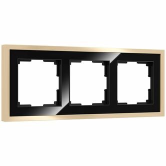 Werkel W0032852  Рамка на 3 поста Baguette (черный латунь)