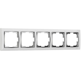 Werkel W0051901  Рамка на 5 постов Snabb (белый хром)
