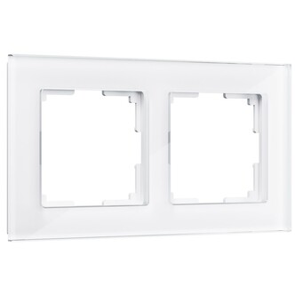 Werkel W0021101  Рамка на 2 поста Favorit (белый,стекло)