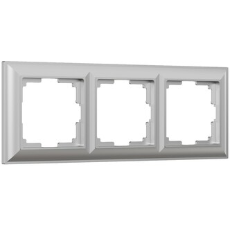 Werkel W0032206  Рамка на 3 поста Fiore (серебряный)