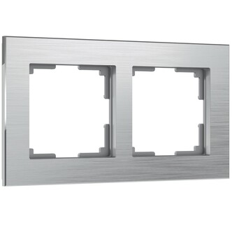 Werkel W0021706  Рамка на 2 поста Aluminium (алюминий)
