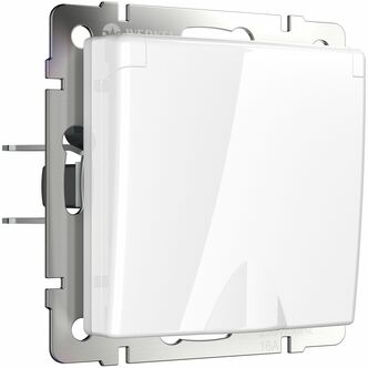 Werkel W1171201  Розетка влагозащ. с зазем. с защит. крышкой и шторками (белый)