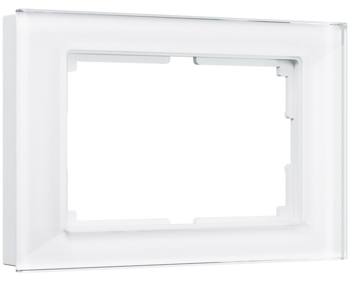 Werkel W0081101  Рамка для двойной розетки Favorit (белый,стекло)