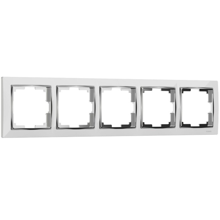 Werkel W0051901  Рамка на 5 постов Snabb (белый хром)
