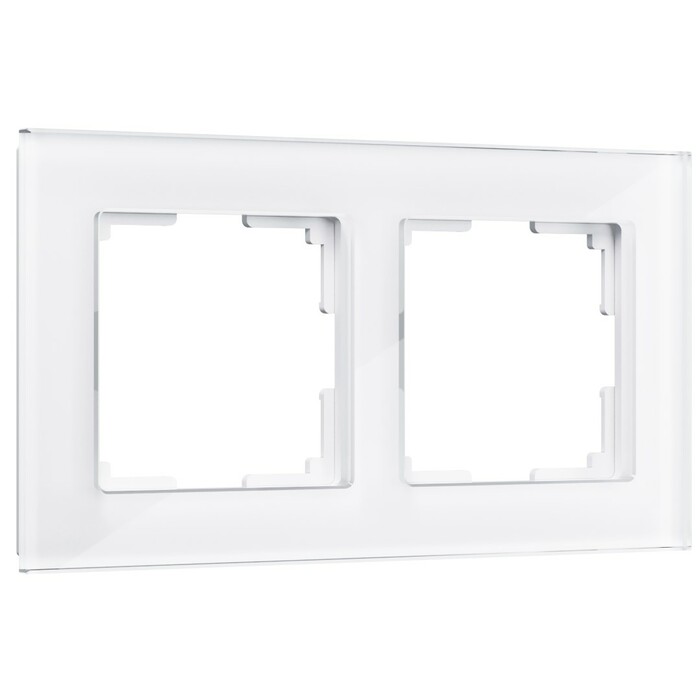 Werkel W0021101  Рамка на 2 поста Favorit (белый,стекло)