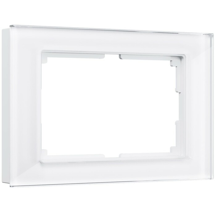 Werkel W0081101  Рамка для двойной розетки Favorit (белый,стекло)