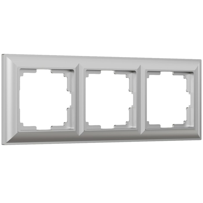 Werkel W0032206  Рамка на 3 поста Fiore (серебряный)