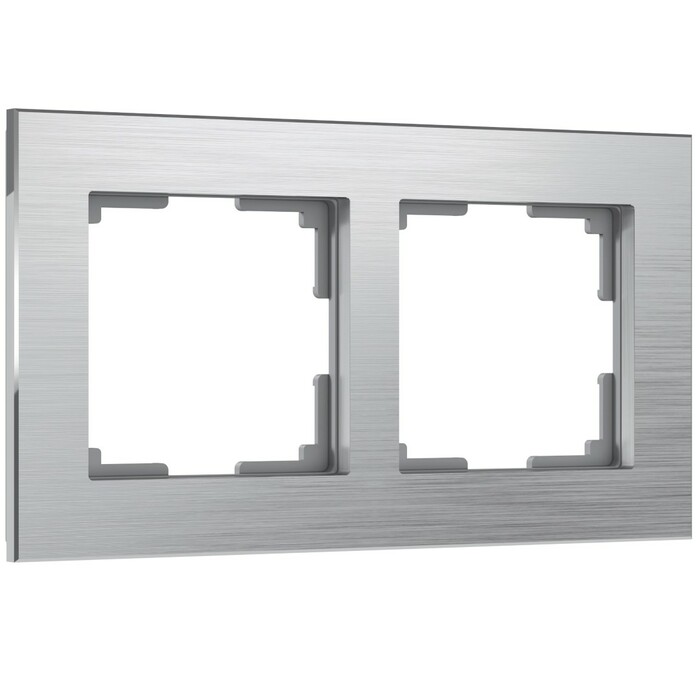 Werkel W0021706  Рамка на 2 поста Aluminium (алюминий)