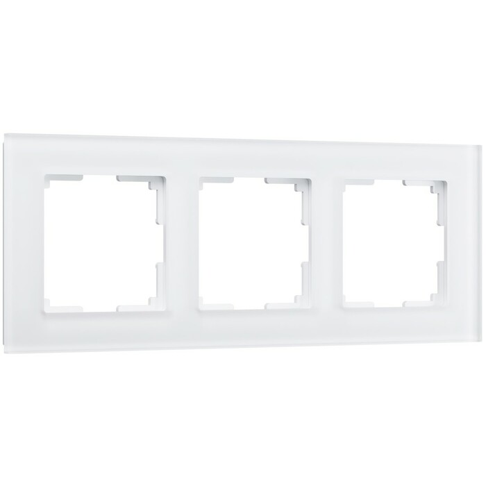 Werkel W0031105  Рамка на 3 поста Favorit (белый матовый,стекло)
