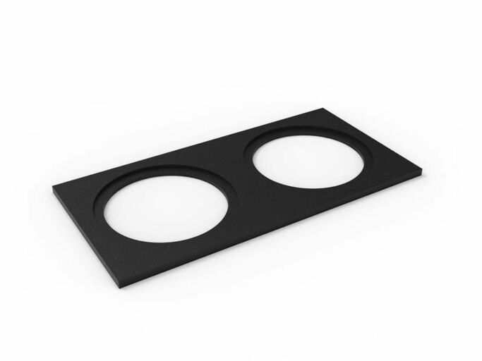 SWG 010300 Рамка двойная для MINI COMBO, квадратная, черная