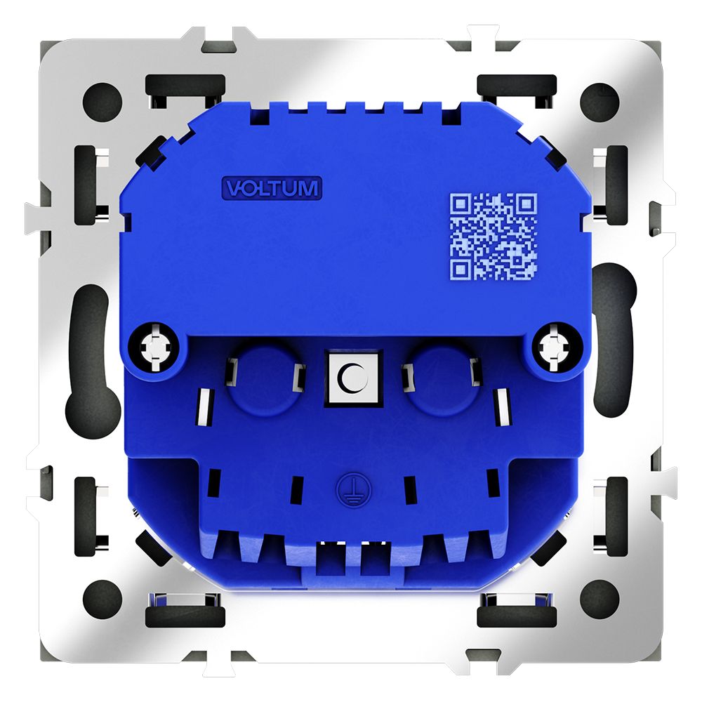 Розетка встр. VOLTUM S70 с заземлением и защитными шторками, 16А, с USB, A+С, (титан) VLS040506