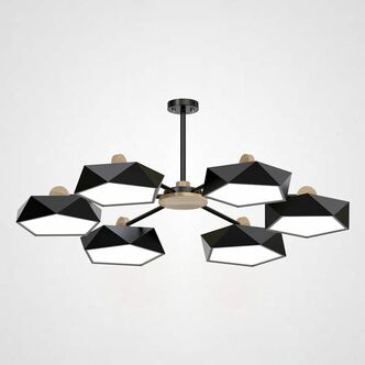 Подвесная Люстра Geometric Ch 6 Черная By Imperiumloft